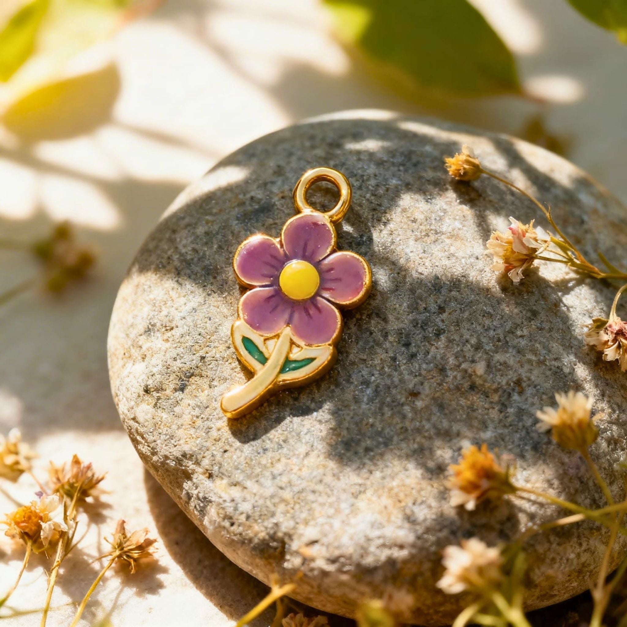 Colorful Floral Charm Pendant by Suryatra