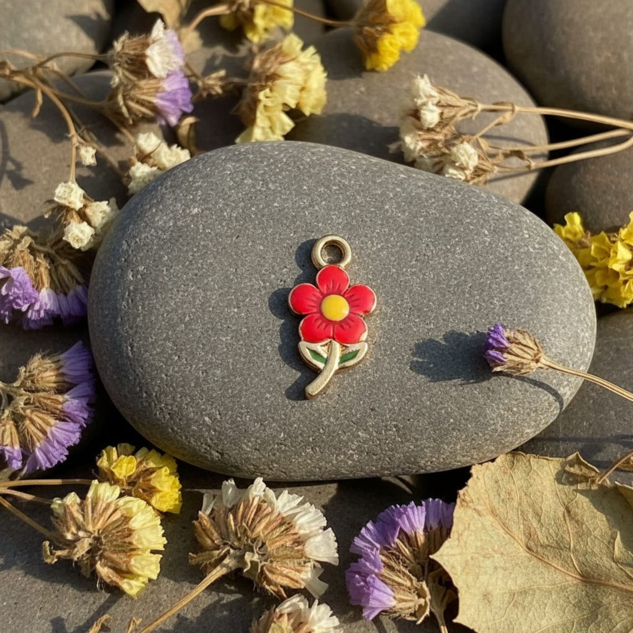 Colorful Floral Charm Pendant by Suryatra