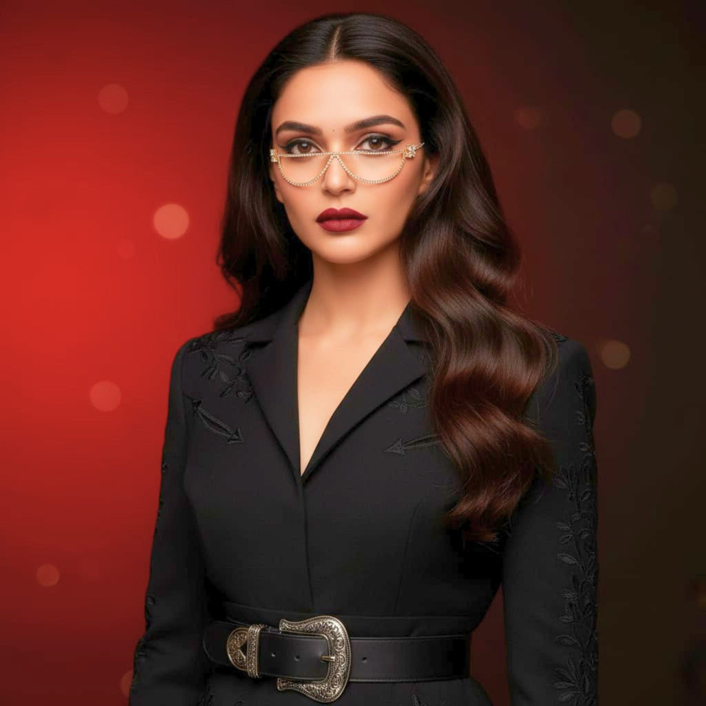 Floral Crystal Facelets Luxe Eyewear by Suryatra