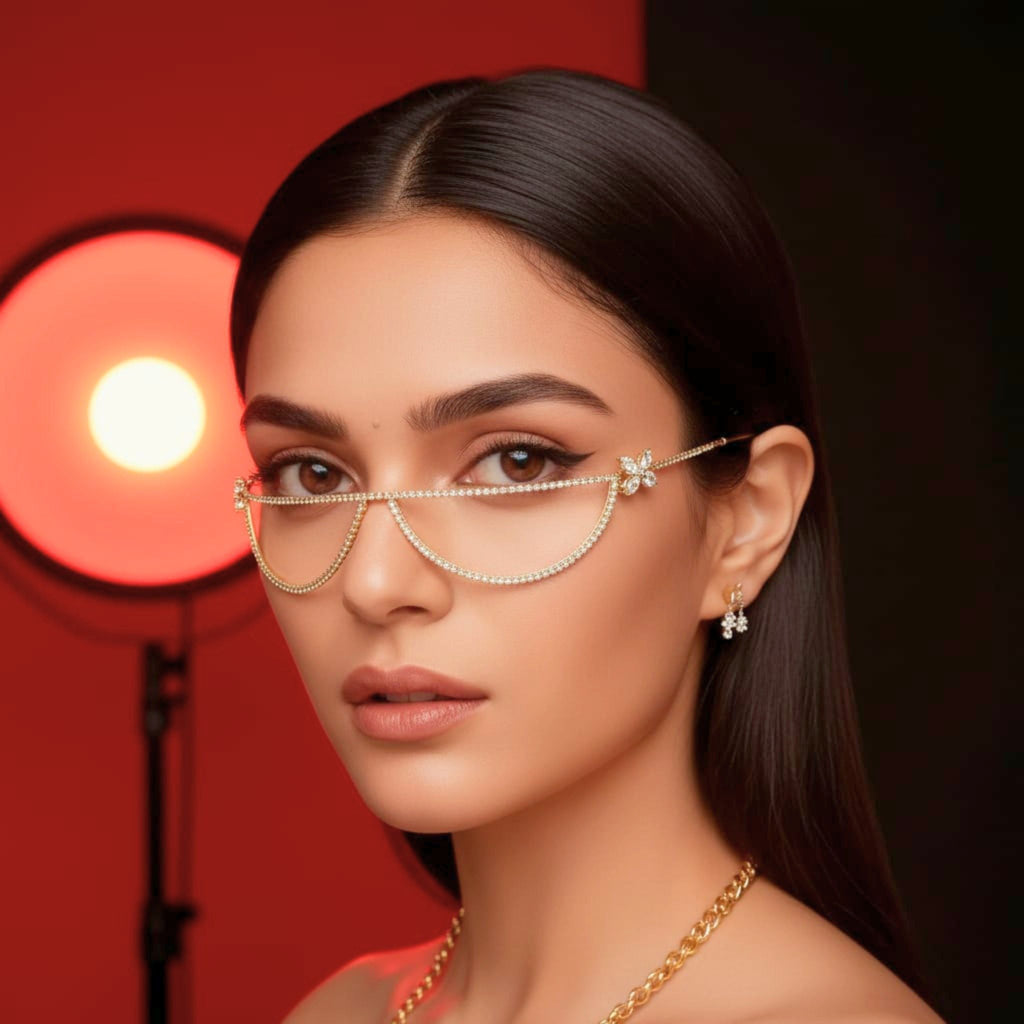 Floral Crystal Facelets Luxe Eyewear by Suryatra