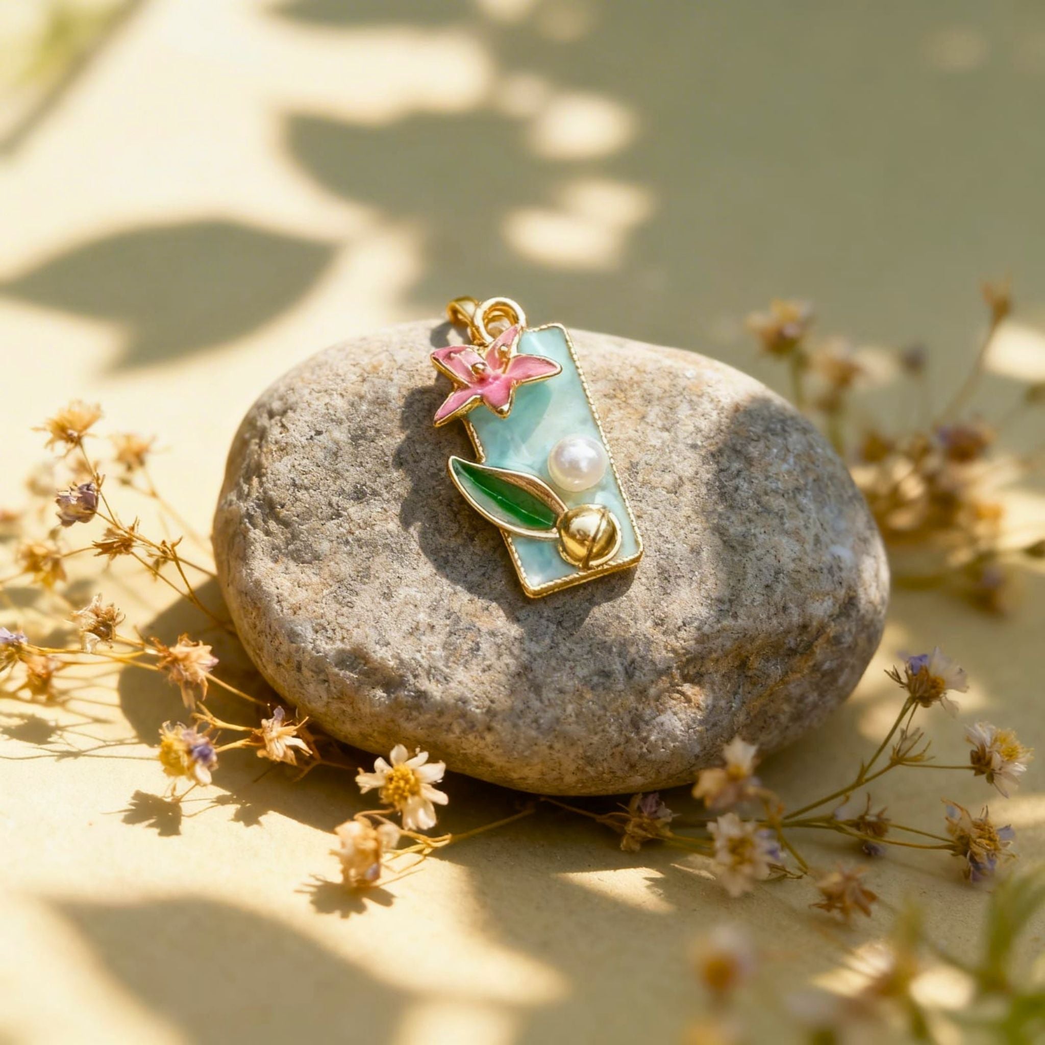Minimal Bloom Pearl Pendant by Suryatra