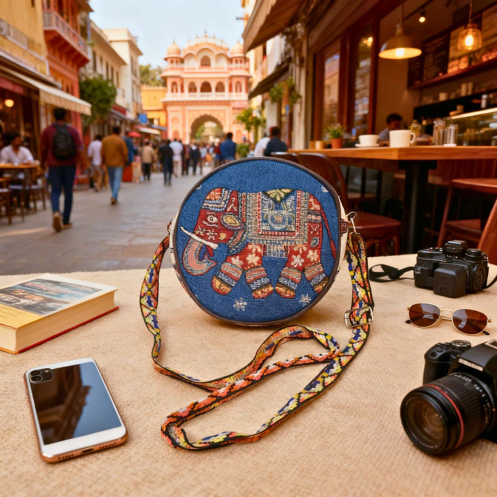 Jaipur Heritage Elephant Sling Bag by Suryatra