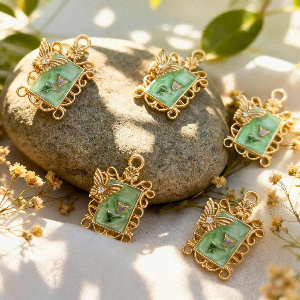 Royal Bloom Vintage Frame Pendant by Suryatra