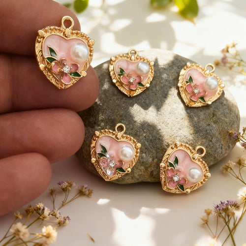 Blush Heart Bloom Pendant by Suryatra