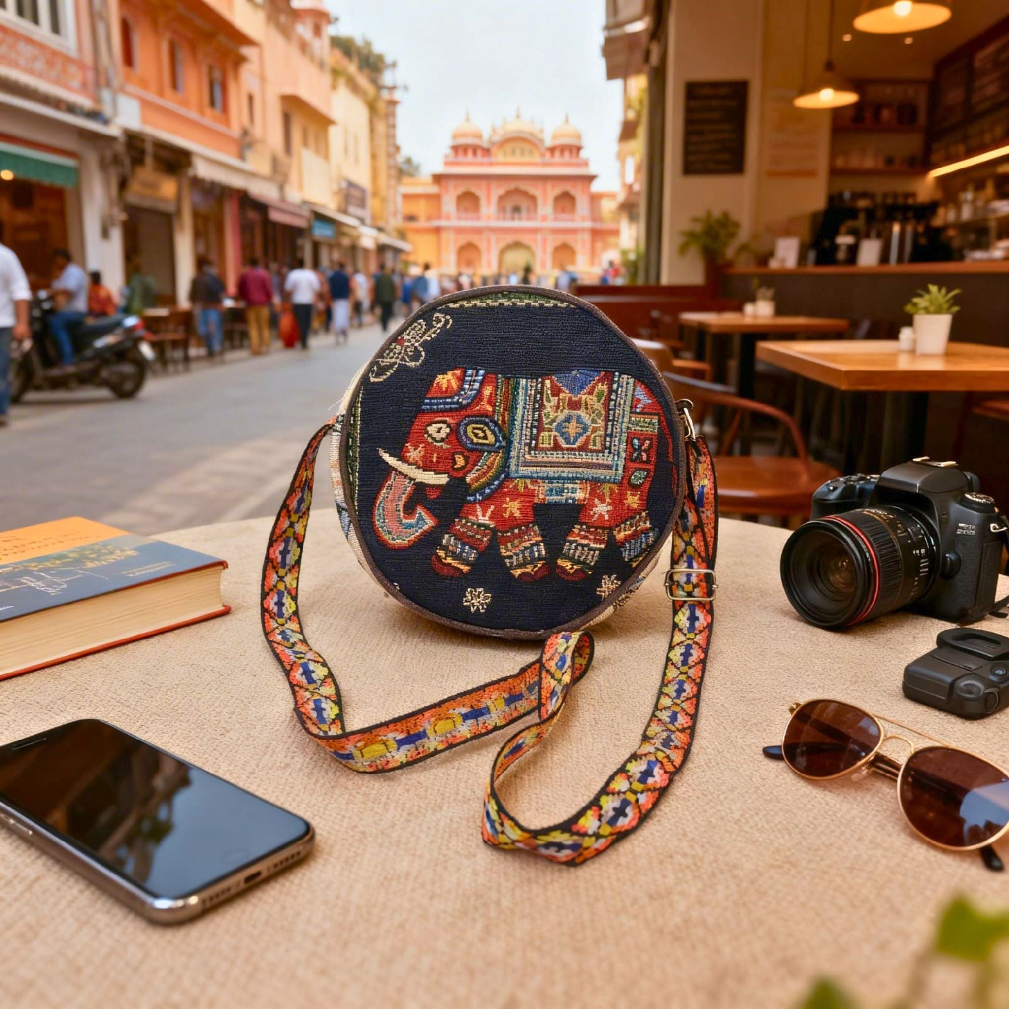 Heritage Elephant Sling Bag by Suryatra