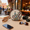 Peacock Floral Heritage Sling Bag by Suryatra