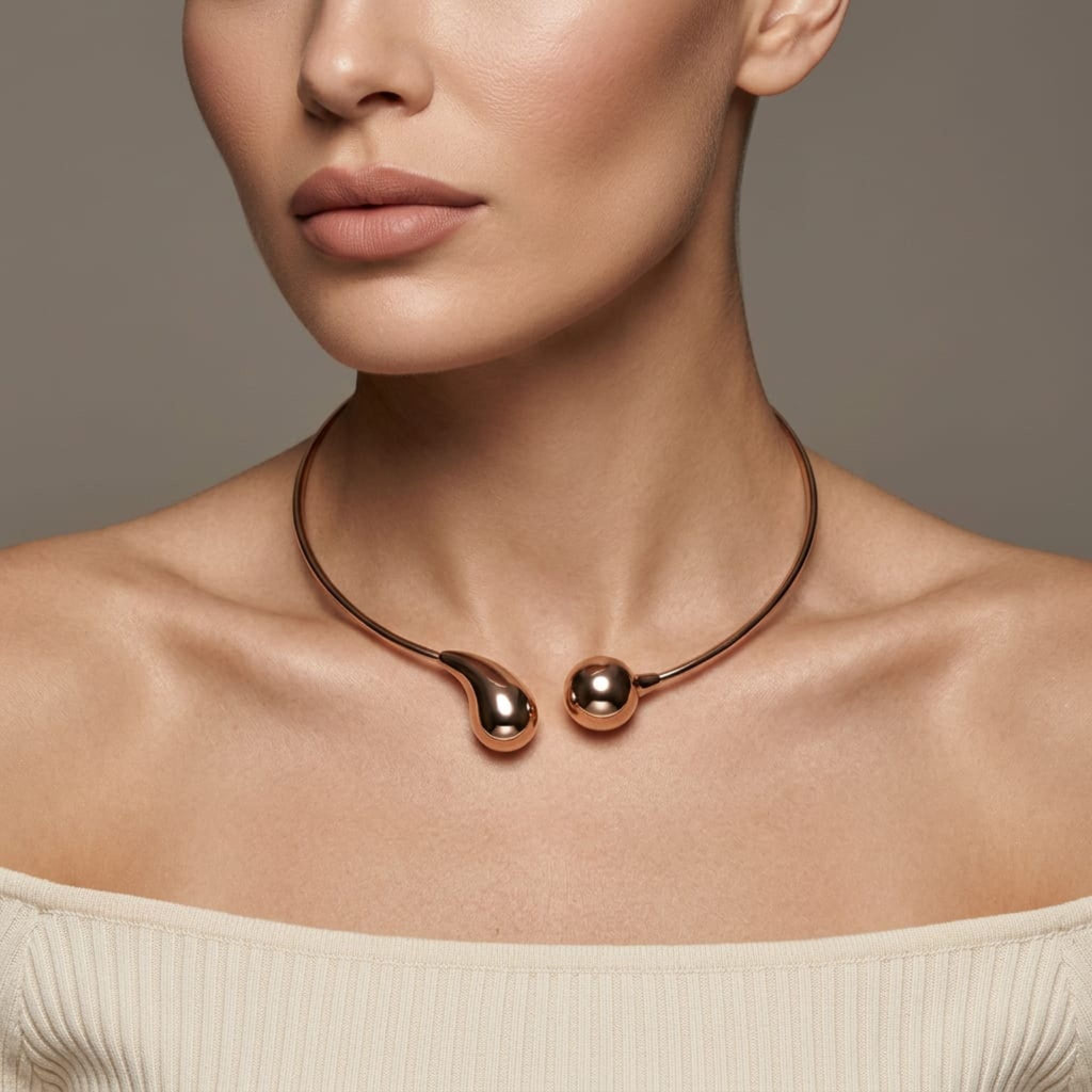 Modern Rose Gold Choker By Suryatra